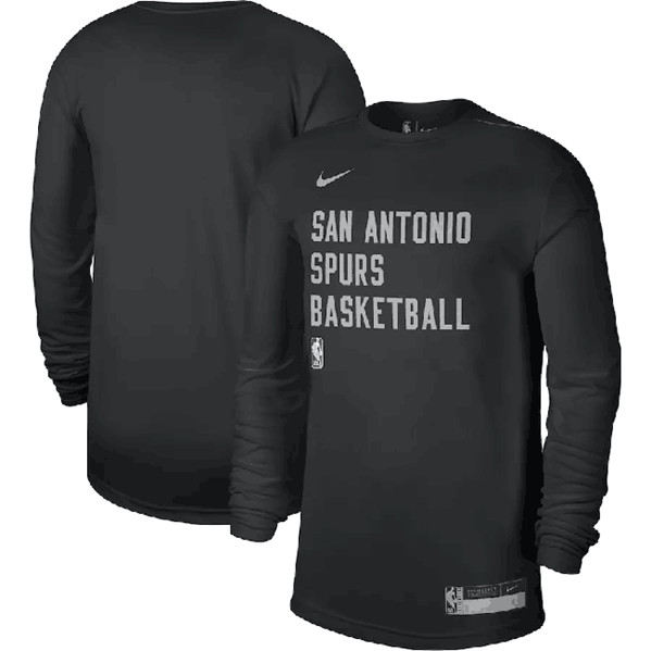 Men's San Antonio Spurs Black 2023/24 Legend On-Court Practice Long Sleeve T-Shirt